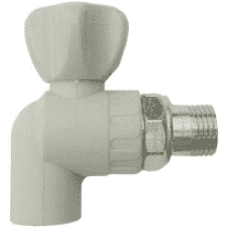 Кран радіаторний кутовий PPR 20x1/2" ЗР Alfa Plast